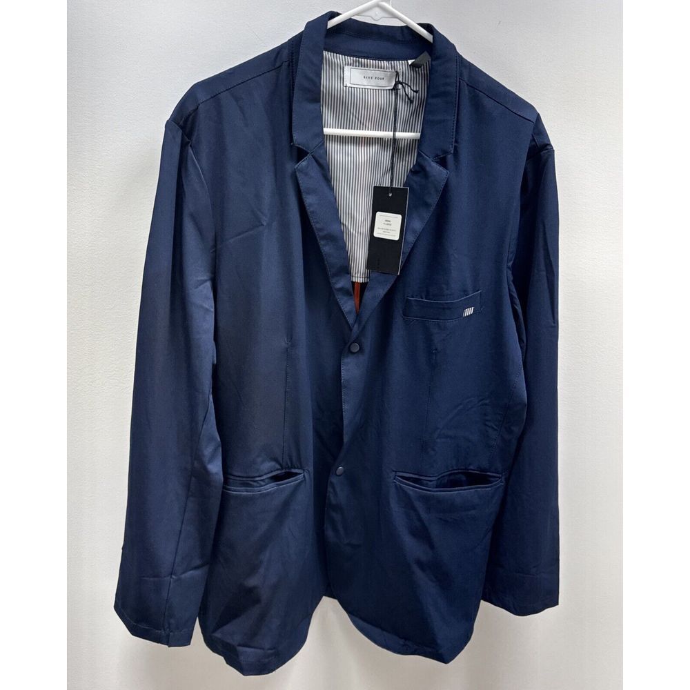 Five Four Jacket Mens segal size  XLarge NavyBlue Snap Button Lightweight Nylon